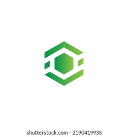 icono del logotipo del hexágono kite inicial Ilustración de la tecnología A