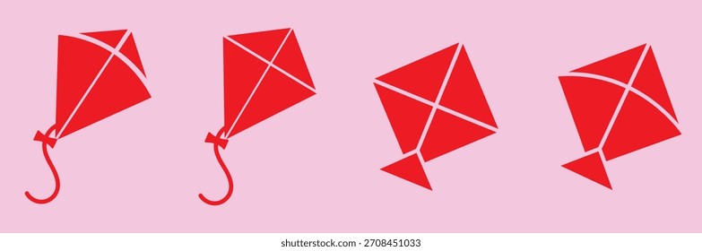 Kite icon for app and web design. Simple element illustration. EPS 10