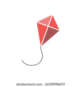 Kite icon. Black vector illustration.