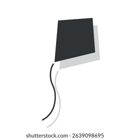 Kite icon. Black vector illustration.