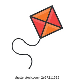 Kite icon. Colored vector illustration.