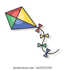 Kite icon. Colored vector illustration.
