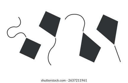 Kite icon. Colored vector illustration.