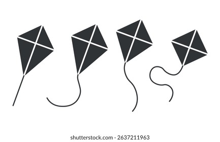 Kite icon. Colored vector illustration.