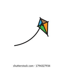 Plantilla de diseño de icono de Kite vector ilustración aislada