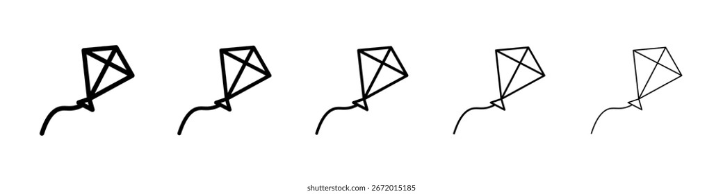 Kite icon filled flat sign concept for web design.