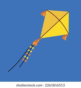 Icono de cometa. Ilustración plana del icono del vector de cometas 