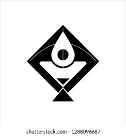 Kite Icon, Flying Kite Icon Vector Art Illustration