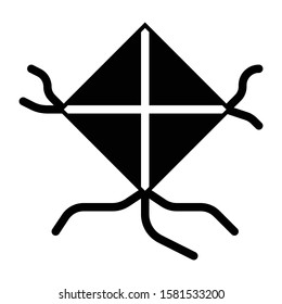 kite icon glyph vector design