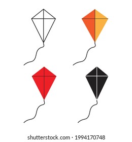 Kite icon. Great vector for games, championships, holidays, beaches, social media etc