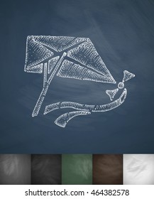 kite icon. Hand drawn vector illustration