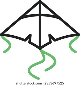 Kite Icon image. Suitable for mobile application.