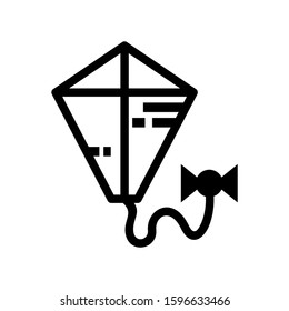 kite icon isolated sign symbol vector illustration - high quality black style vector icons
