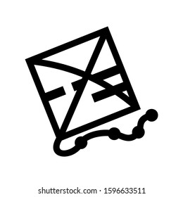 kite icon isolated sign symbol vector illustration - high quality black style vector icons
