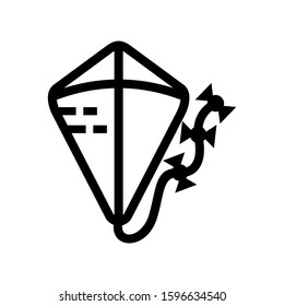 kite icon isolated sign symbol vector illustration - high quality black style vector icons
