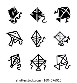 kite icon isolated sign symbol vector illustration - Collection of high quality black style vector icons
