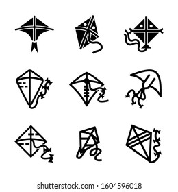 kite icon isolated sign symbol vector illustration - Collection of high quality black style vector icons
