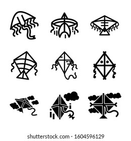 kite icon isolated sign symbol vector illustration - Collection of high quality black style vector icons
