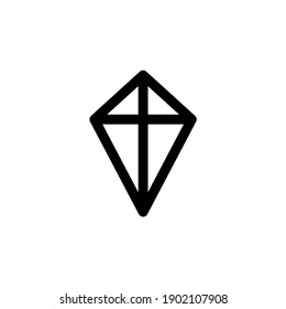 Kite icon with line style. Pixel perfect icon. Vector