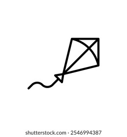 Kite-Symbol lineares Logo einzeln