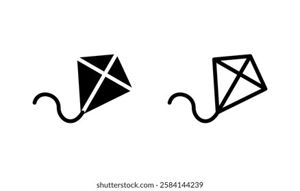 Kite icon logo design. kite sign and symbol