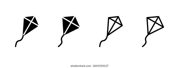 Kite icon logo design. kite sign and symbol