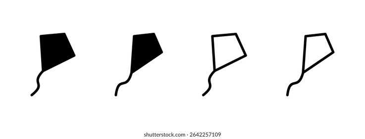 Kite icon logo design. kite sign and symbol