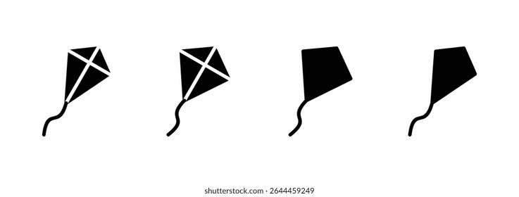Kite ícone logotipo design. símbolo e sinal de kite