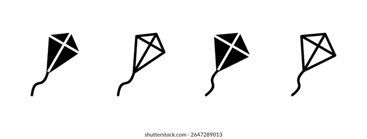 Kite ícone logotipo design. símbolo e sinal de kite