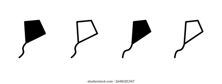 Kite ícone logotipo design. símbolo e sinal de kite