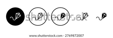 Kite icon logo design. kite sign and symbol