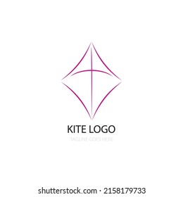 Kite icon logo free vector design