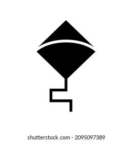 kite icon or logo isolated sign symbol vector illustration - high quality black style vector icons
