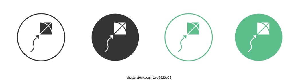 Kite icon Minimal Flat Line Vector Icon Set.