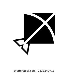 Drachensymbol auf weißem Hintergrund