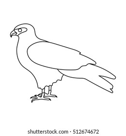 Kite icon in outline style isolated on white background. Bird symbol stock vector illustration.