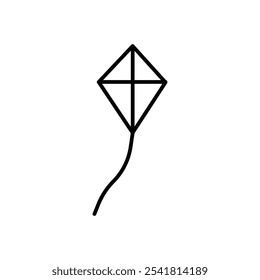 Kite icon Outline vector for web ui