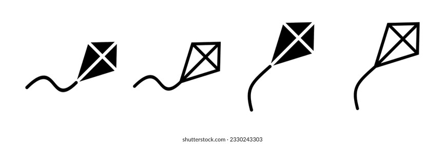 Icono de cometa, ilustración. signo de cometa y símbolo