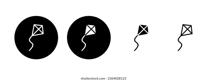 Kite icon set illustration. kite sign and symbol