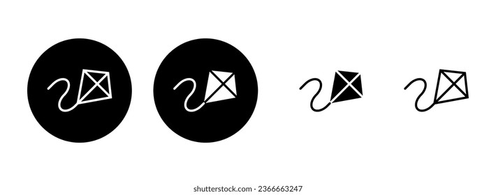 Kite icon set illustration. kite sign and symbol