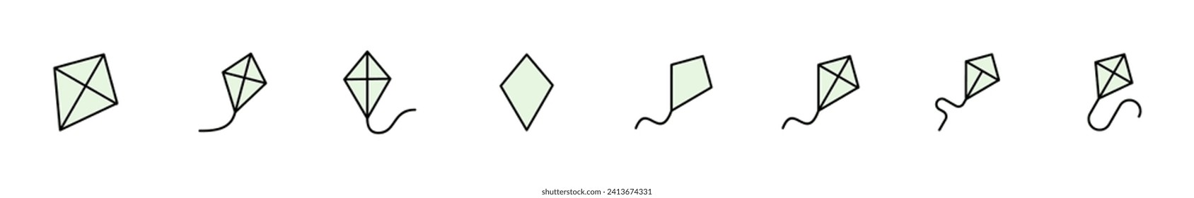 Kite icon set. kite vector icon.
