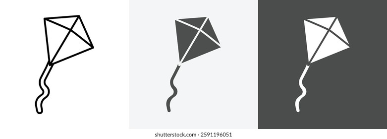 Kite icon set vector art