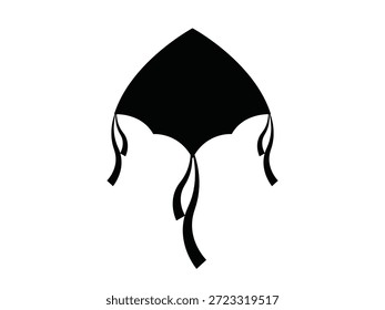 Drachen-Icon-Set. Drachen-Vektorsymbol, Farbenfroher Drachen fliegen mit Wellenrippe. Farbige Drachengrafik für Kinder