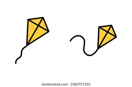 Kite icon set  for web and mobile app. kite sign and symbol