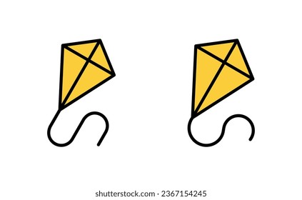 Kite icon set  for web and mobile app. kite sign and symbol