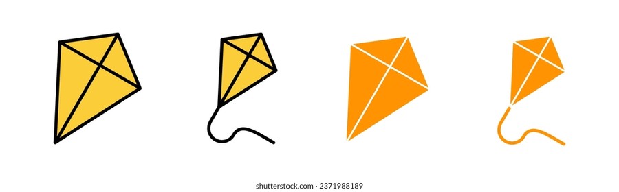 Icono de cometa para la aplicación web y móvil. signo de cometa y símbolo