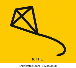 Kite icon signs