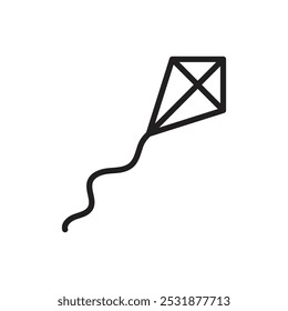 Kite icon Simple thin outline