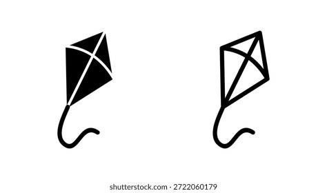 Kitesymbol für Apps und Websites. Drachenzeichen und -symbol