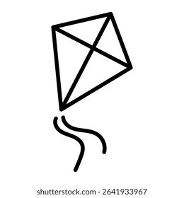 Kite icon Thin line vector design